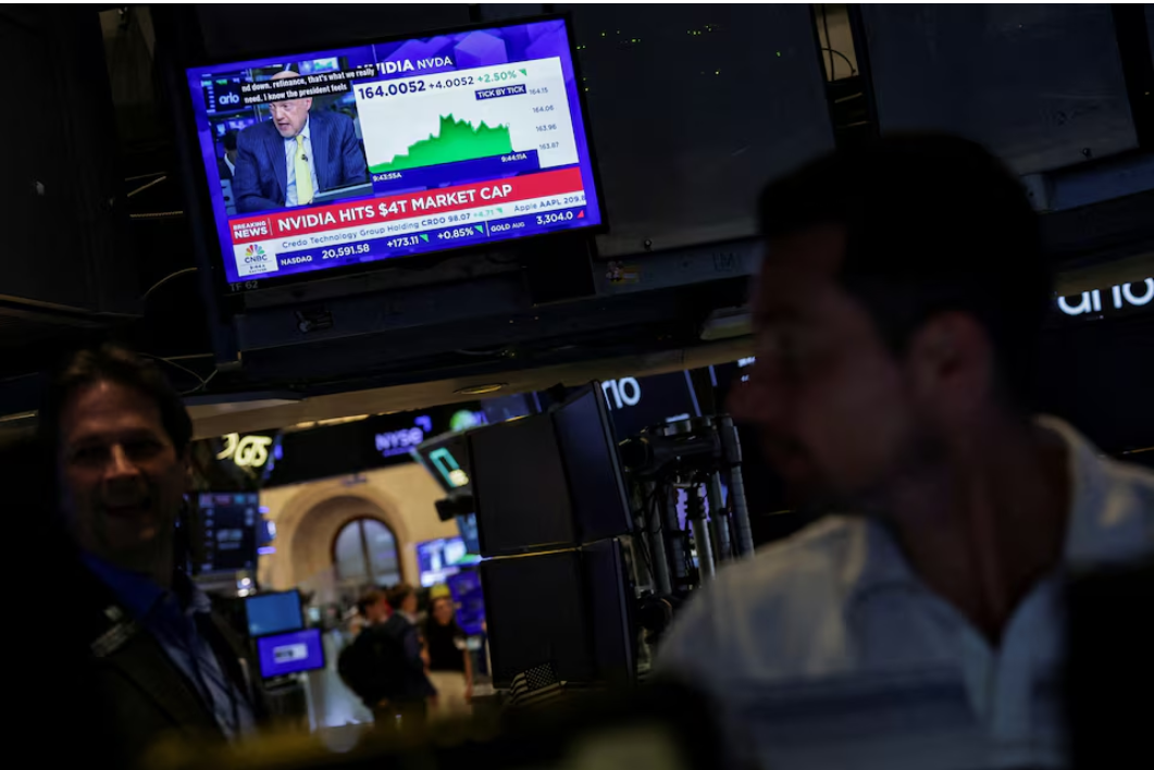 Wall St Week Ahead Tariffs, Fed, tech results headline jam-packed markets week