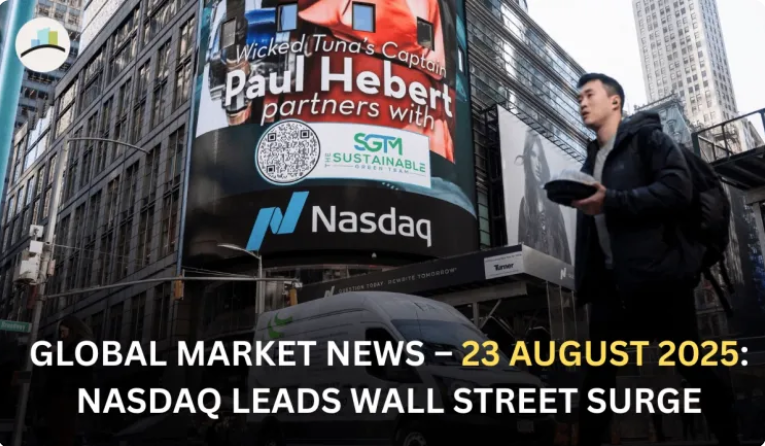 Global Market News – 23 August 2025: Nasdaq Leads Wall Street Surge